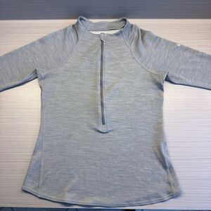 Women’s Nike DRI-FIT Light Gray Half-Zip Pullover